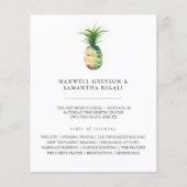 Bestemming Trouwprogramma's Waterverf Ananas (Voorkant)