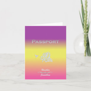 Bestemming Uitnodiging bruiloft Paspoort & Hibiscu