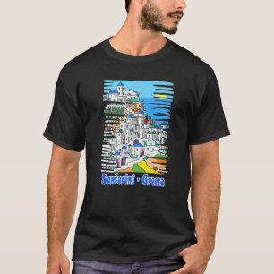 bestemming van de griekse souvenir van de reis naa t-shirt