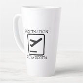 Bestemming van de reissleepboot Nova Scotia aan de Latte Mok (Linkerhoek)