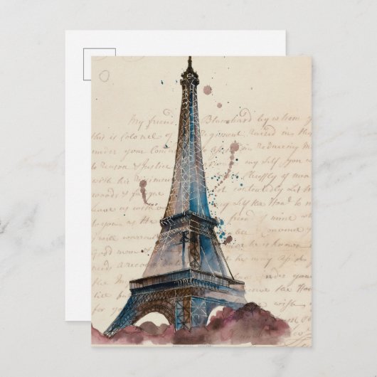 Bestemmingen | Brieven van de Eiffeltoren Briefkaart (Voorkant / Achterkant)