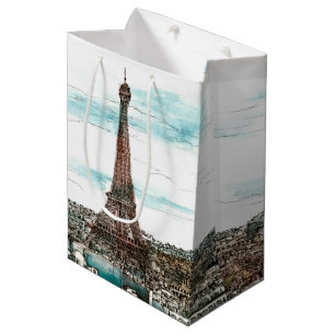 Bestemmingen    Eiffeltoren in het Uitzicht van Pa Medium Cadeauzakje