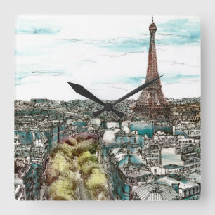 Bestemmingen    Eiffeltoren in het Uitzicht van Pa Vierkante Klok