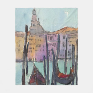 Bestemmingen Twee Gondolas in Venice Sketch Fleece Deken