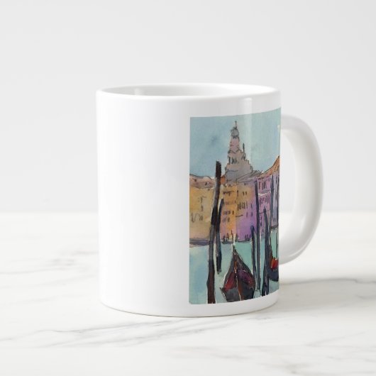 Bestemmingen | Twee Gondolas in Venice Sketch Jumbo Mok (Voorkant rechts)