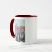 Bestemmingen | Twee Gondolas in Venice Sketch Mok (Voorkant links)