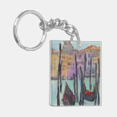 Bestemmingen | Twee Gondolas in Venice Sketch Sleutelhanger (Voorkant Links)