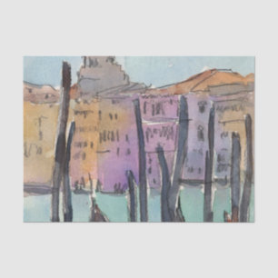 Bestemmingen   Twee Gondolas in Venice Sketch Tissuepapier