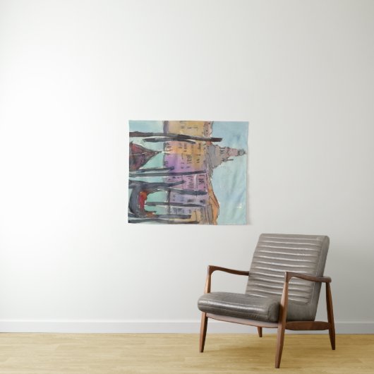 Bestemmingen | Twee Gondolas in Venice Sketch Wandkleed (In Situ (horizontaal))