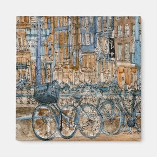 Bestemmingen Waterverf New York City Uitzicht Magneet