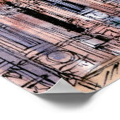 Bestemmingen | Waterverf Rustic Hotel de Ville Poster (Hoek)