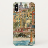 Bestemmingen | Waterverf strand en gebouwen Case-Mate iPhone Case (Achterkant)