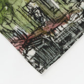 Bestemmingen | Waterverf Thames Waterfront Fleece Deken (Hoek)