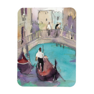 Bestemmingen Waterverf Venice Gondola Ride Magneet