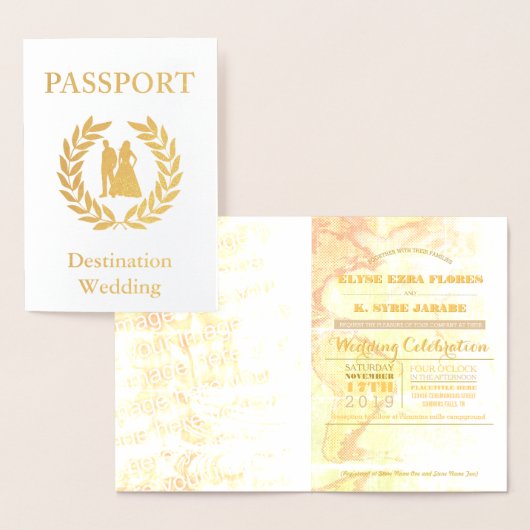 bestemmings-trouwpaspoort folie kaarten (Display)