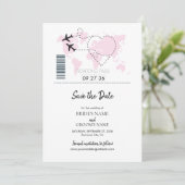 Bestemmingsinstortingsweddenschap opslaan datum save the date (Staand voorkant)