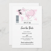 Bestemmingsinstortingsweddenschap opslaan datum save the date (Voorkant / Achterkant)