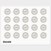 Bestemmingskaart Boho Wedding Ronde Sticker (Vel)