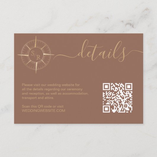 Bestemmingspaspoort Kompas QR Code Details Informatiekaartje (Voorkant)