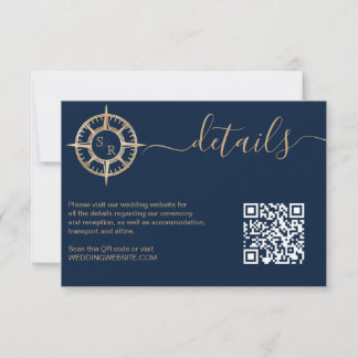 Bestemmingspaspoort Kompas QR Code Details RSVP Kaartje