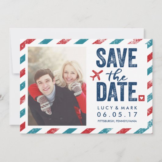 Bestemmingsthema bruiloft | Datum opslaan Save The Date (Voorkant)