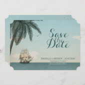 Bestemmingsweddenschap Sla de datum op Save The Date (Voorkant / Achterkant)