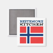 Bestemor's Kitchen Noors grootmoeder Magnet Magneet (Voorkant / Achterkant)