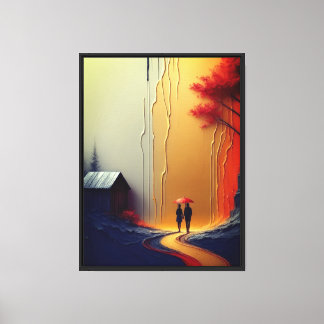 Bestendige liefde en avontuur Canvasprint met reli Canvas Afdruk