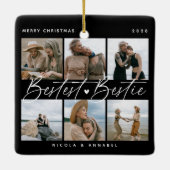 'Bestest Bestie' Friends Keepomwille Photo Collage Keramisch Ornament (Achterkant)