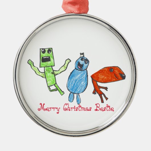 Bestie4You Kerstversiering Metalen Ornament (Voorkant)