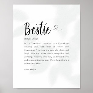 Bestie Afdrukken, persoonlijke cadeautjes BFF Poster