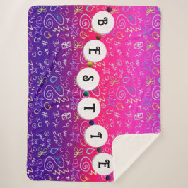 Bestie Armband - Vriendschap Design Sherpa Deken