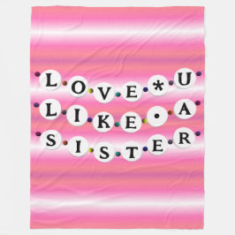 Bestie Armband - Vriendschapsontwerp (18 kralen) Fleece Deken