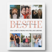 Bestie Beste Vriend Wit Fotocollage Plaque Fotoplaat (Voorkant)