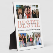 Bestie Beste Vriend Wit Fotocollage Plaque Fotoplaat (Zijkant)