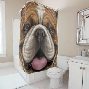Bestie Bulldog Douche rideau