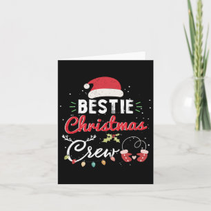 Bestie Christmas Crew Grappig Beste Vriend Matchin Kaart