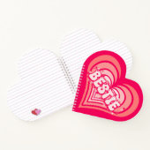 Bestie Cutie Lumineuse Coeur Rose Carnet Spiral (Intérieur)