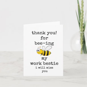 Bestie de travail, Coworker, Carte d'abeille migno