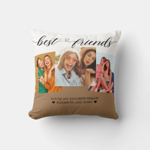 Bestie Gift BFF Foto Collage Beste vrienden Trendy Kussen