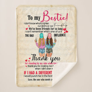 Bestie Gifts Brief aan mijn dochter Hartelijk da Sherpa Deken