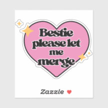 Bestie laat me alsjeblieft samenvoegen! Roze Grapp