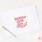BESTIE LAAT ME MERGE OVALE STICKER (Envelop)