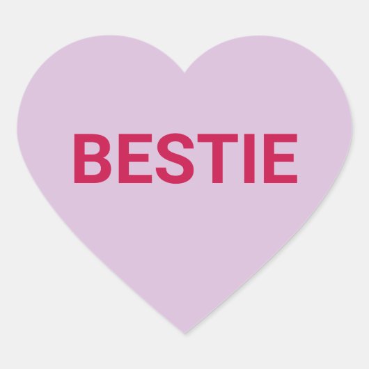 Bestie leuke leuke leuke Valentijnsdag conversatie Hart Sticker (Voorkant)