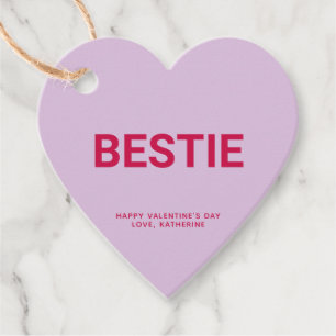 Bestie paarse hart leuk schattig Valentijnsdag Bedankjes Labels