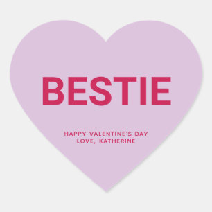 Bestie schattig leuk Valentijnsdag gesprek Hart Sticker