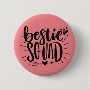Bestie Squad BFF Beste Vriend Lettering Citaat  Ronde Button 5,7 Cm