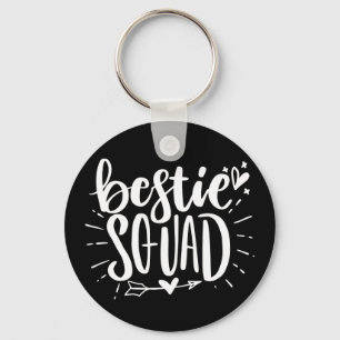 Bestie Squad BFF Beste Vriend Lettering Citaat Sleutelhanger