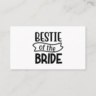 Bestie van de bruid visitekaartje