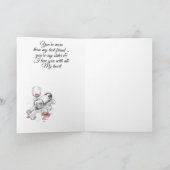Bestie Wine Birthday Kaart (Binnen)